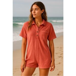 O’Neill Poolside Romper Terry Swim Cover XS New